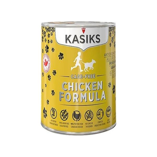 Kasiks latas Firstmate Fórmula de pollo de granja y arroz para perros