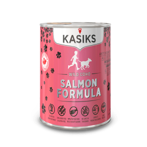 Kasiks latas alimento húmedo Fórmula de salmon para perros